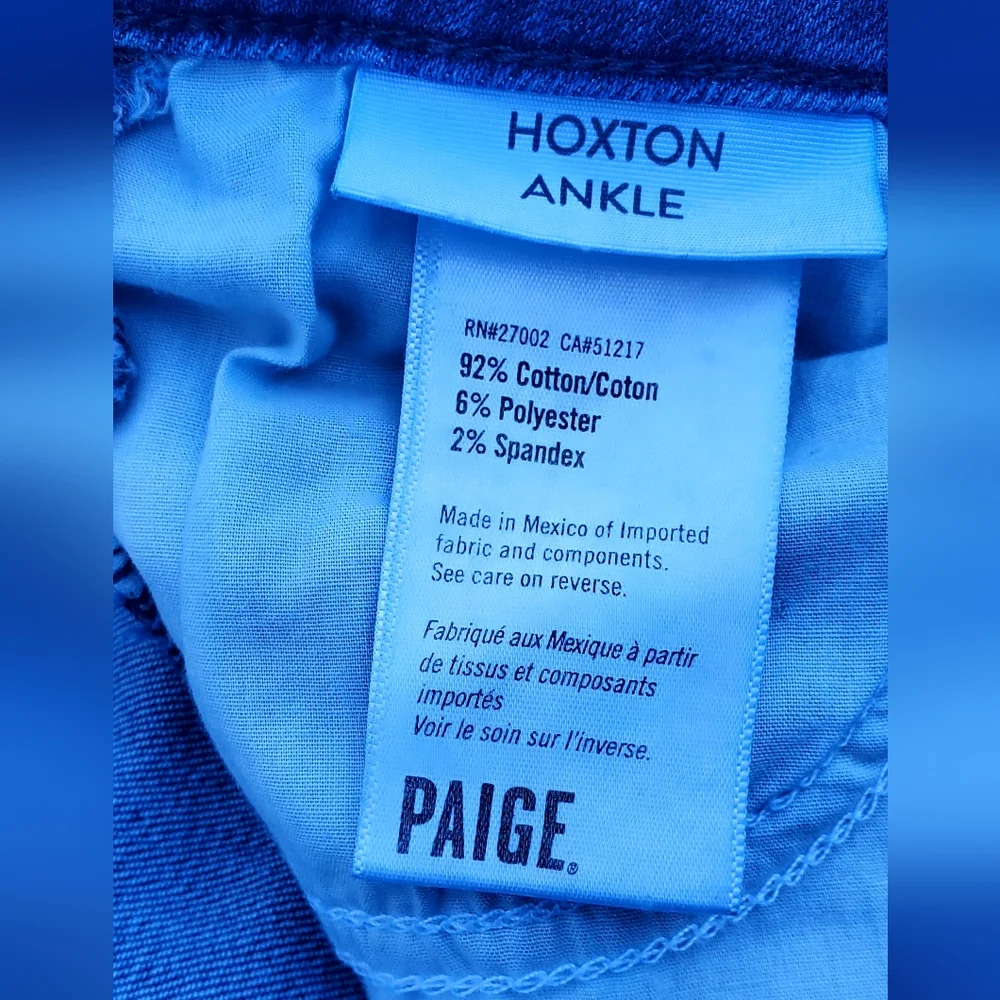 Paige Stylish Blue Cropped Jeans Size 29 - Picture 6 of 9